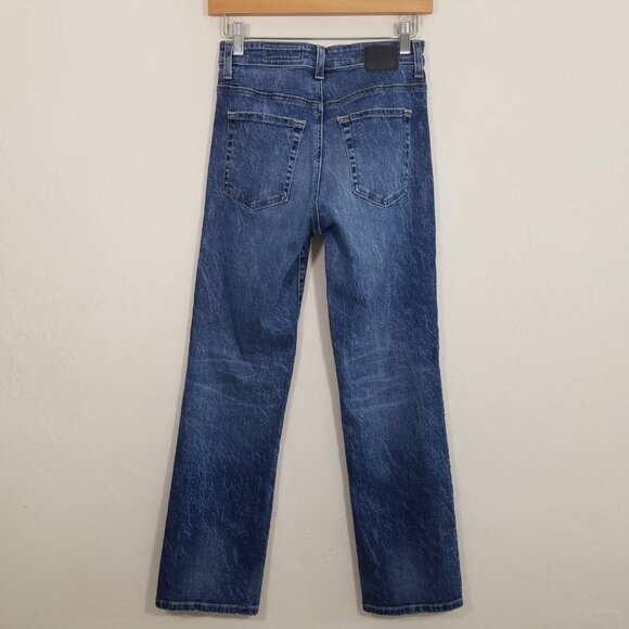 Ag Adriano Goldschmied High Waisted Straight Stretch Jeans Blue Size 26 - Picture 5 of 8